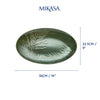 Mikasa Jardin Stoneware Oval Serving Platter, 36cm, Green