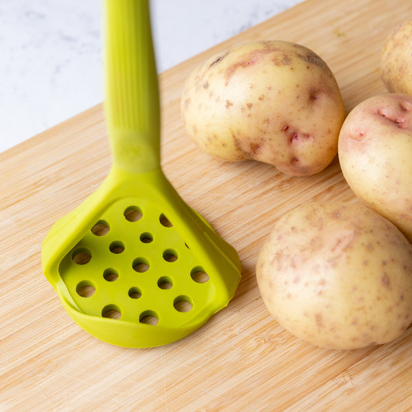 Colourworks Green Silicone Potato Masher with Built-In Scoop –  CookServeEnjoy