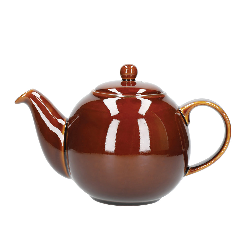 London Pottery Globe 6 Cup Teapot Rockingham Brown