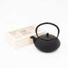 2pc Tea Set including Large Black Cast Iron Japanese Teapot with Infuser, 900ml and Wooden Compartment Tea Box image 1