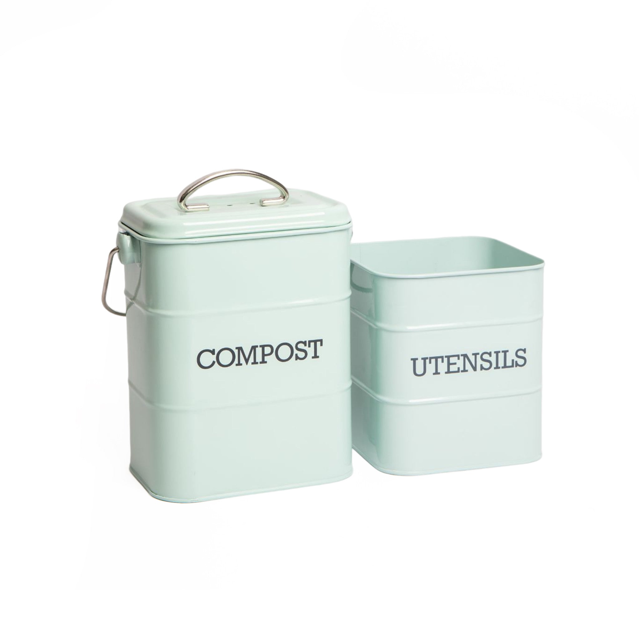 2pc Vintage Blue Stainless Steel Kitchen Storage Set including Compost –  CookServeEnjoy